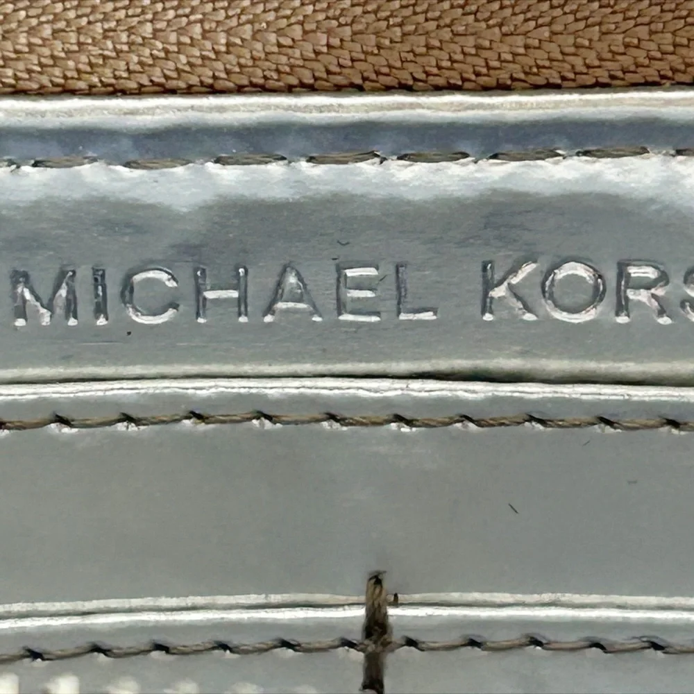 Michael Kors Tan Leather Logo Zip Around Continental Wallet